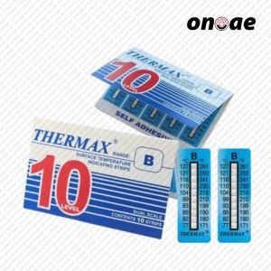 Irreversible Temperature label Thermax Level Indicator 10 Range B 77° - 127 °C Irreversible Temperature label Thermax Level Indicator 10 Range B 77° - 127 °C